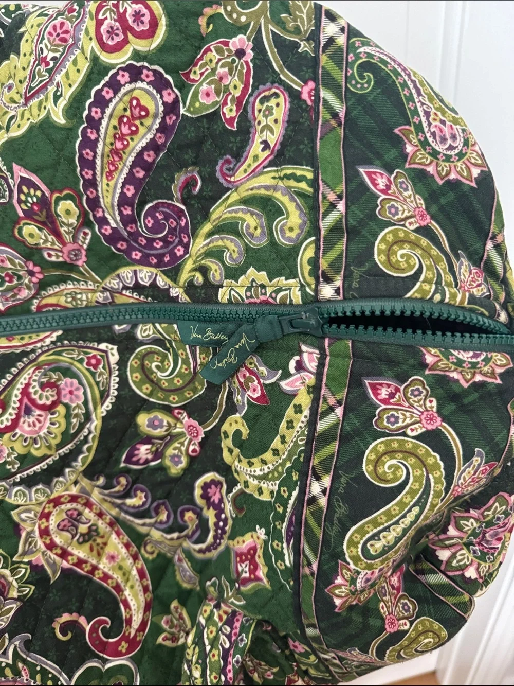 Vera Bradley Paisley Horse Original Duffel Bag - Green